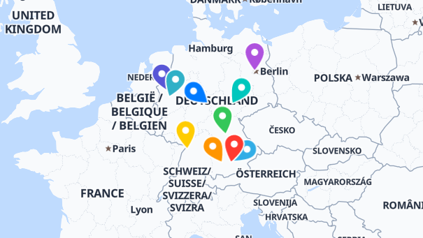 Map of company locations