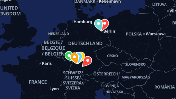 Map of company locations