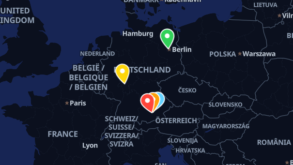 Map of company locations