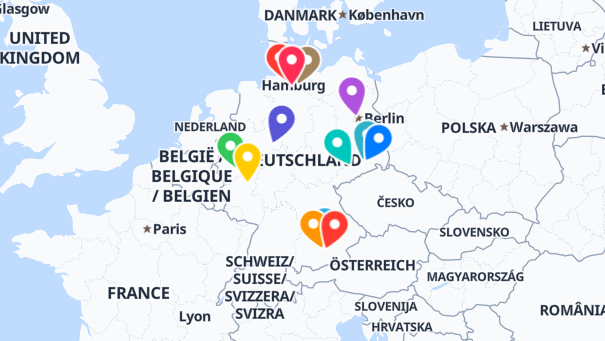 Map of company locations