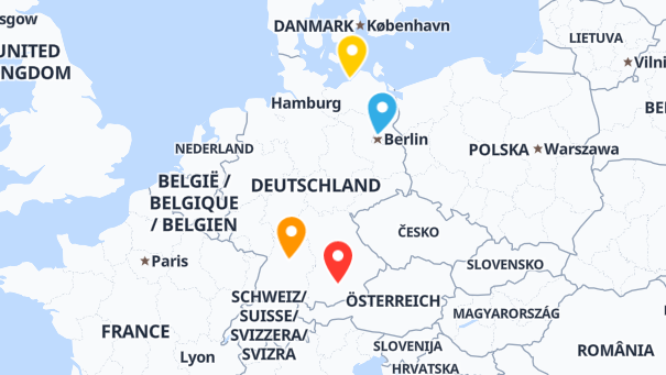 Map of company locations