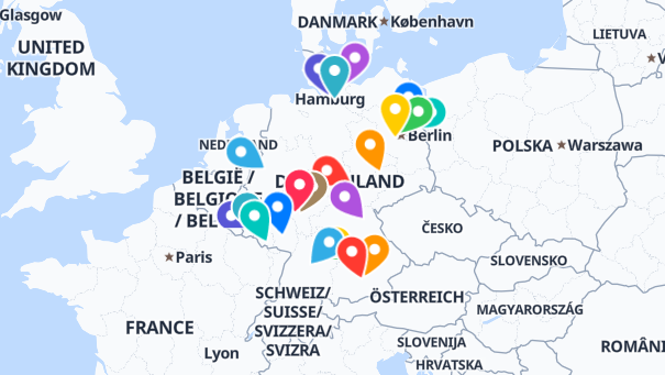 Map of company locations