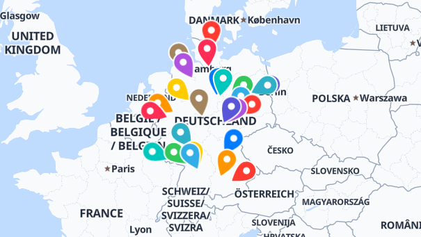 Map of company locations