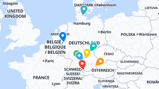 Map of company locations