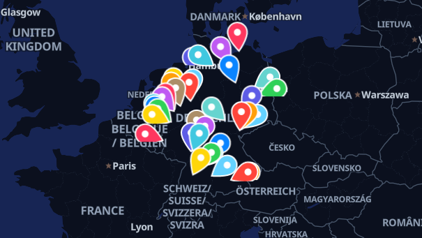 Map of company locations