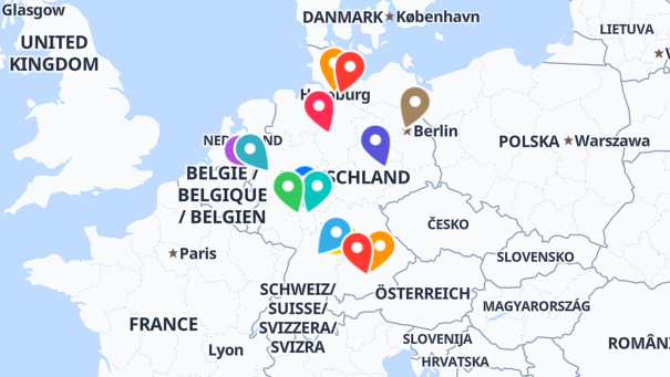 Map of company locations