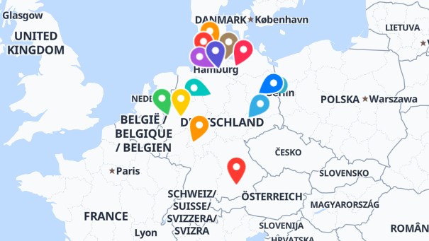 Map of company locations