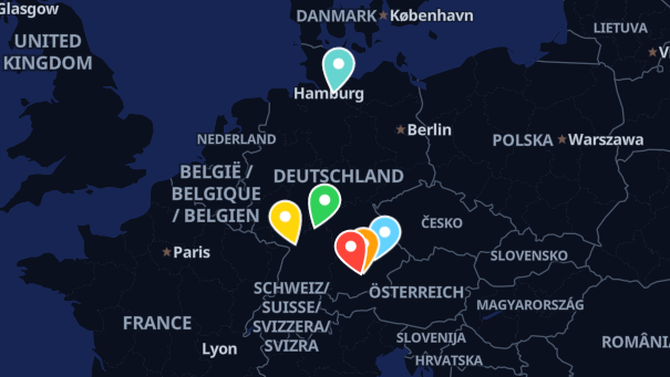 Map of company locations