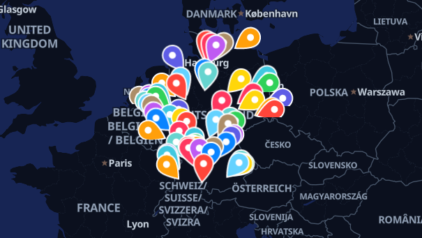 Map of company locations