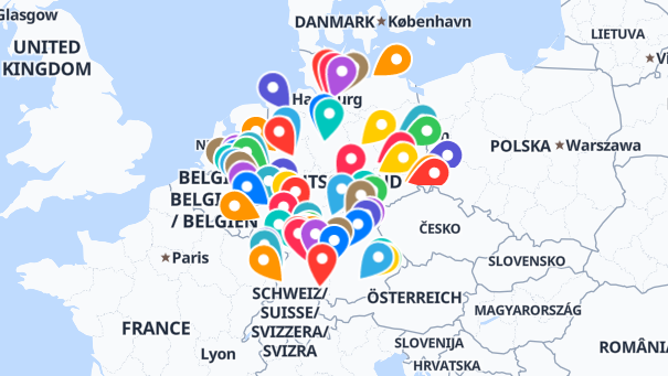 Map of company locations