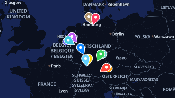 Map of company locations