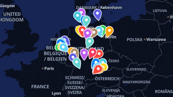 Map of company locations