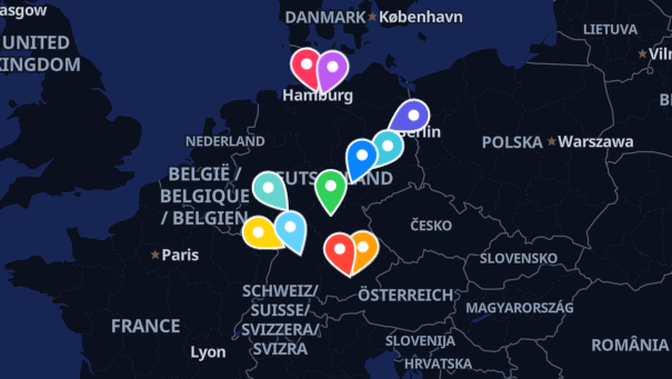 Map of company locations