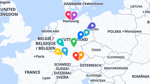 Map of company locations