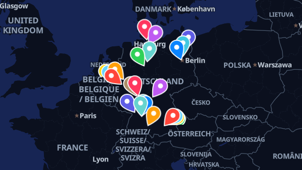 Map of company locations