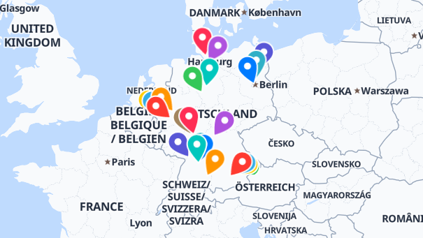 Map of company locations