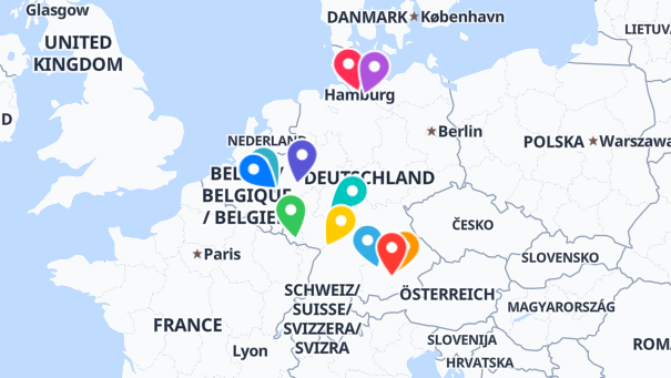 Map of company locations