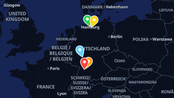 Map of company locations