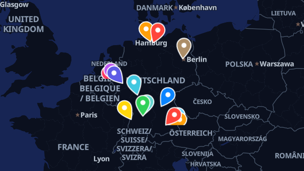 Map of company locations