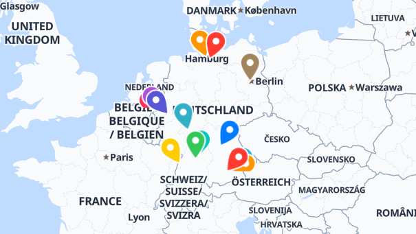 Map of company locations