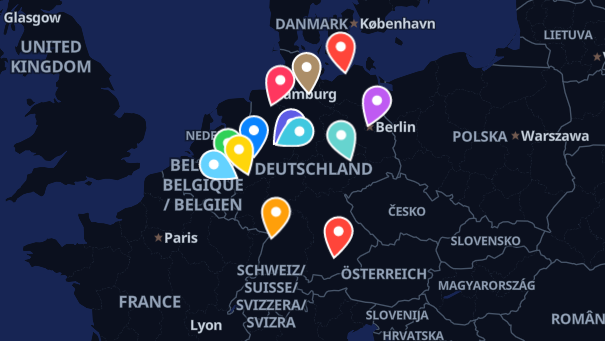 Map of company locations