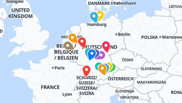 Map of company locations