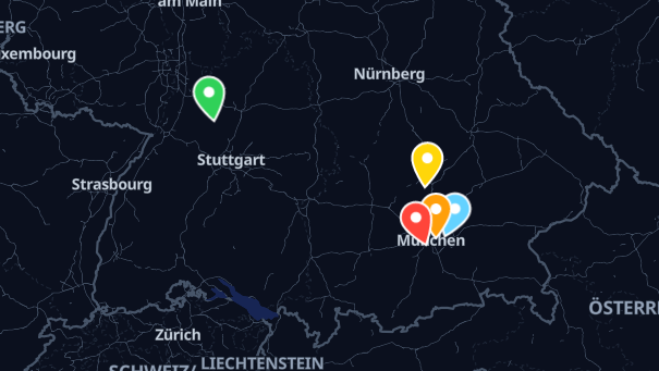 Map of company locations