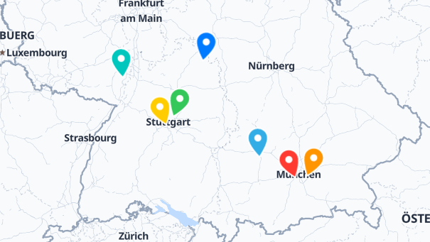 Map of company locations