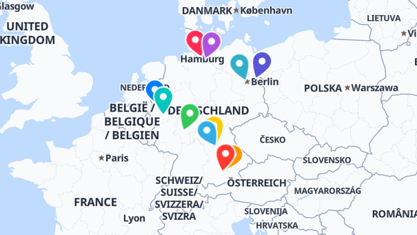 Map of company locations