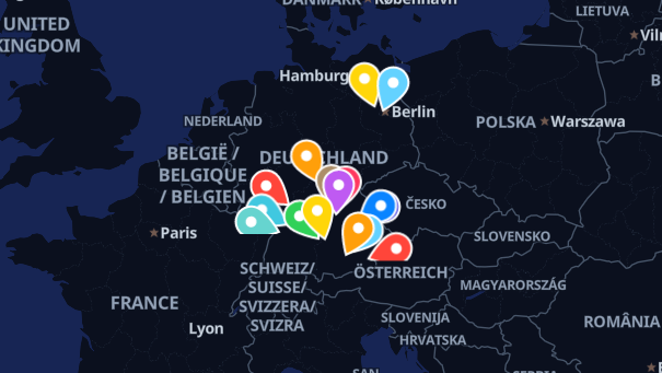 Map of company locations