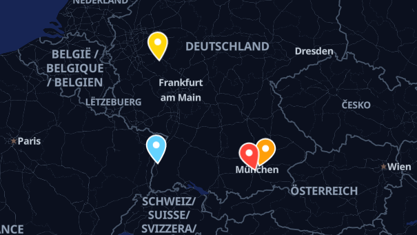 Map of company locations