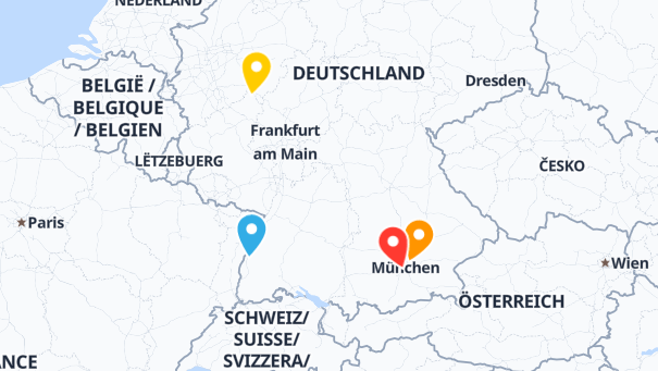 Map of company locations
