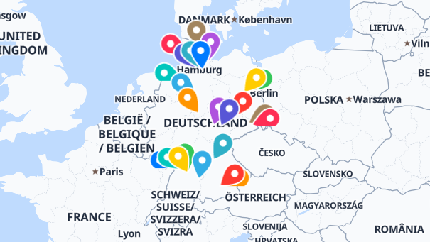 Map of company locations