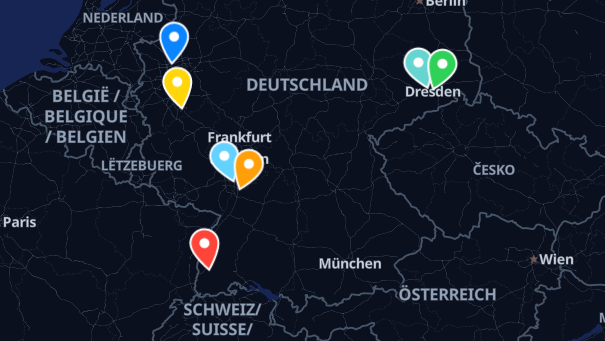 Map of company locations