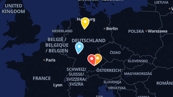 Map of company locations
