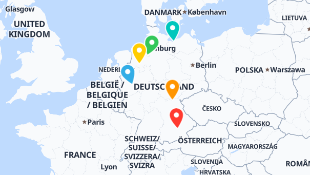 Map of company locations
