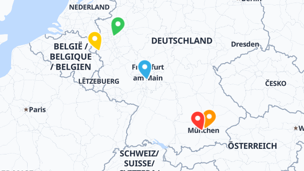 Map of company locations