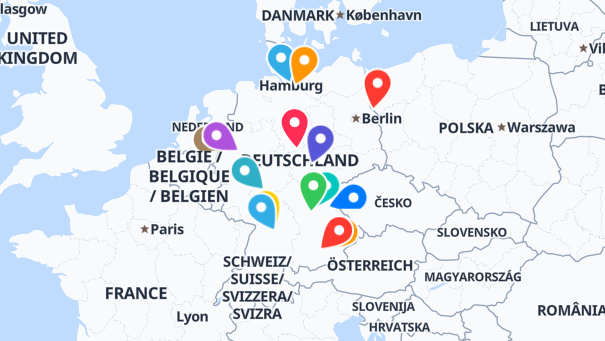 Map of company locations