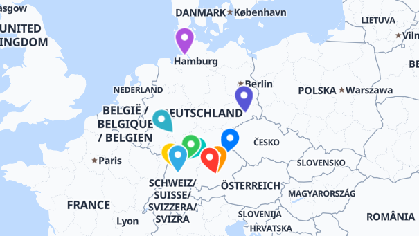 Map of company locations