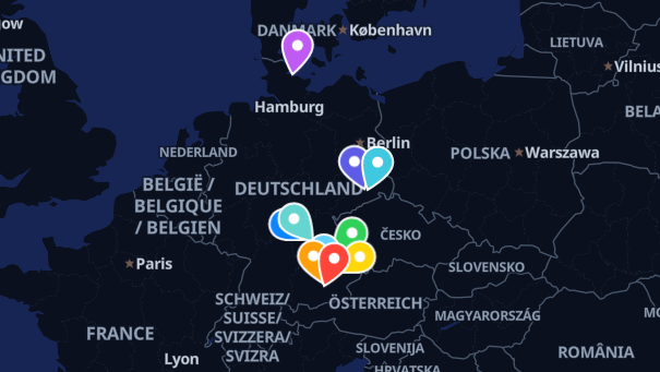 Map of company locations