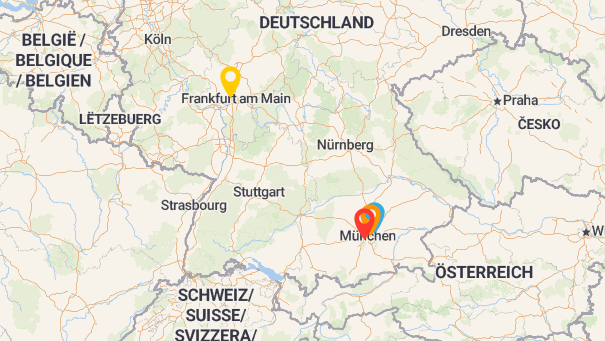 Map of company locations