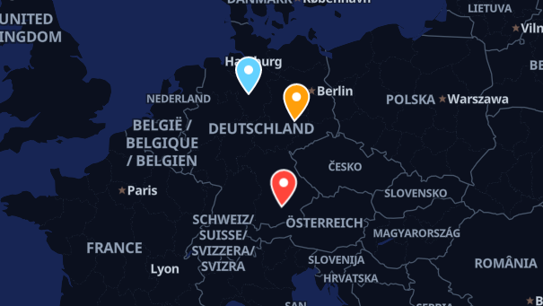 Map of company locations