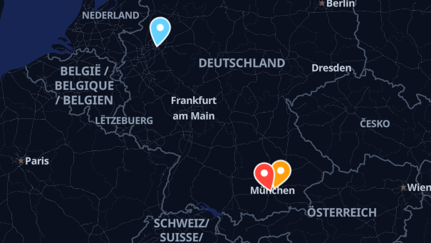 Map of company locations