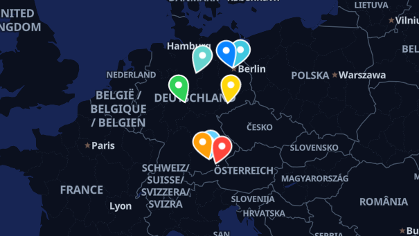 Map of company locations