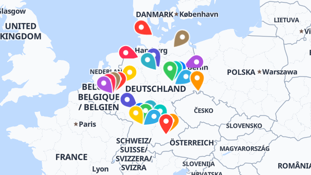 Map of company locations