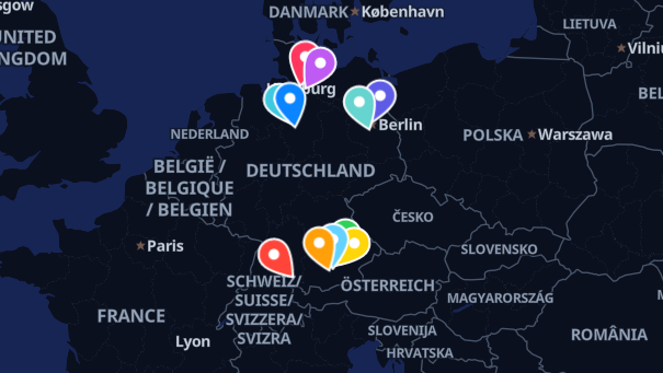 Map of company locations