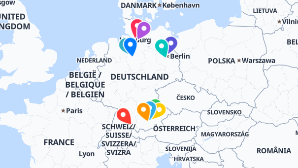Map of company locations