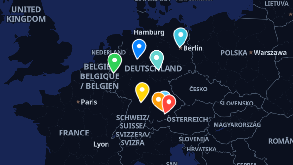 Map of company locations