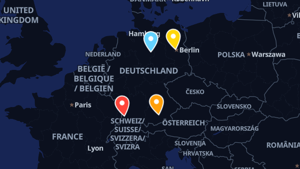 Map of company locations
