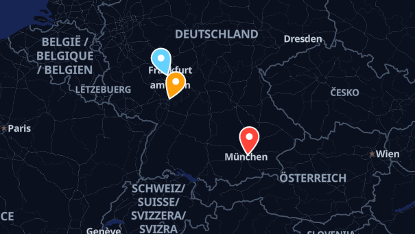 Map of company locations